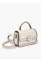 Floral Debossed Satchel Bag with Grab Handle - 3