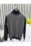 Men's black textured knit sweater - 3
