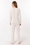 Effortt Ecru Robed Maternity and Postpartum Pajama Set - 6