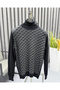 Men's black textured knit sweater