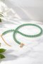 Aventurine Natural Stone Elegant Women's Necklace Luck, Abundance 6 mm (Quality Plated Chain)