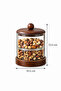 Acacia Lid 2-Tier Glass Storage Container Jelly Bean Nuts Candy Jar Kitchen Organizer Jar - 5