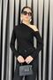 Noa Noa Shoulder Gathered Boat Neck Blouse - Black Black - 2