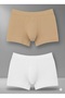Women's Seamless Boxer 2-Pack White Skin