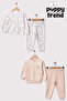 Boy's Car Digital Printed 100% Cotton & Ribbed Knit Double Set Premium Series