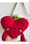 Hand Knitted - Heart Pillow - Modern Decorative Romantic Pillow - Valentine's Day Pillow - Love Pillow - 2