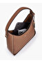 Textured Shoulder Bag with Zip Closure - 7