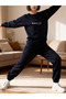 Sweatpants Set with Crew Neck Top, Lacevert Color, Hope Print - 5