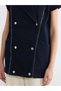 Double-Breasted Collared Women's Jean Vest - 3