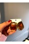 Women's Brown Gold Gold-Plated Rectangular Large Earrings - 4