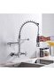TEmkin Kitchen Taps Wall Mount Spring Basin Kitchen Faucet Pull Down Hot Cold Water Kitchen Sink Mix