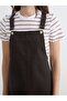 Square Neck Strap Jean Salopet Dress - 3