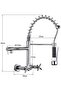 TEmkin Kitchen Taps Wall Mount Spring Basin Kitchen Faucet Pull Down Hot Cold Water Kitchen Sink Mix - 2