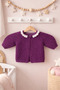 Hand-Knitted Purple Cardigan for Girls Aged 3-4 - 2