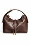 Brown Small Size Women's Hand and Shoulder Bag with Adjustable Strap Detail
