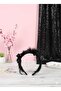 Black Feather and Stone Detailed Crown -Bridesmaid Wedding Engagement Hair Accessory - 3