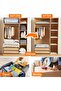 5 Pack Vacuum Storage Bags Space Saver with Pump for Clothes Comforters 3 Size Set - 6