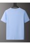 Colorful Design Flower Printed Oversize Circle Neck T-Shirt - 3