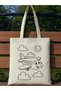 Airplane Activity Children's Painting Bag - Paintable Cloth Bag - Bag Painting - 35*40 cm - 2