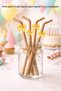 Ribbon Themed 10-Piece Figured Straws Birthday Party Supplies