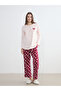 Red Heart Printed Maternity Pajama Set by Güli̇s Gi̇yi̇m