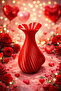 مزهرية مزخرفة بطباعة ثلاثية الأبعاد - تصميم خاص لعيد الحب - 2