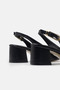 Women's High Heel Shoes with Buckle Stylish Detail Women's Thick Heels 6cm Women's Black High Heel Shoes - 9