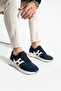 Men's Navy Blue Suede-Leather Comfortable Sole Casual Sneaker Shoes - 2