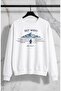 Oversized Unisex but Why Nihilist Penguin Story Back Printed Crew Neck Hoodless Sweatshirt - 2