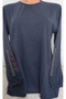 Er clothing winter cotton jersey blouse long sleeve crew neck embroidered lace - 2