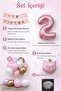 2 Year Old Cat Themed Birthday Balloon Set – Pink Gold Concept - 2