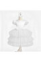 Girl's White Bow Fluffy Tutu Dress