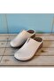 Women's Beige Orthopedic Sole Stitched Closed-Front Stone Slippers - 2