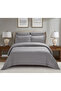 6-Piece Hotel Striped Duvet Cover Set, King Size 220x240 cm, Microfiber, Without Filler - 2
