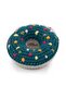 Donut-Shaped Petrol Blue Braided Pet Toy