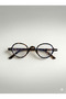 Oval Round Bone Transparent Women Men Unisex Blue Light Protection Screen Goggles Glasses - 3