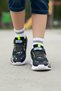 Black Children's Velcro Sports Shoes Sneakers Boys Girls 03Nav - 2