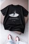 Unisex but Why Lone Penguin Printed T-Shirt, Oversized Nihilist Penguin Themed Crew Neck T-Shirt