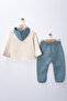 6-24 Months Daily Boy Child Bear Hooded Muslin 2-Piece Baby Set - 3