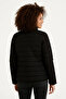 Micro water repellent quilted b Printed lined zipper bomber jacket - black - 2