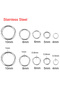 5mm 100pcs 100pcs Never Fade Stainless Steel Open Jump Rings 4/5/6/8/10mm Split Rings Connectors For