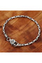 22cm New Silver Color Male Personality Six Character True Words Hemp Rope Bracelet Thai Retro Trendy - 4