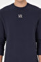 Men's Regular Fit Crew Neck Navy Blue Sweatshirt 50308649-Vr033 - 6