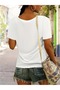 V-Neck Oversize Caretta Caretta Printed T-Shirt - 2