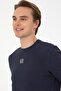 Men's Regular Fit Crew Neck Navy Blue Sweatshirt 50308649-Vr033 - 2