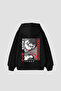 Black Swordsman Printed Oversize Unisex Black Hoodie