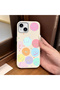 Compatible with iPhone 14 Plus/15 Plus, Funny Smiley Face Pattern Leather Texture Silicone Phone Case. - 2