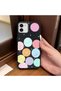 Compatible with iPhone 12/12 Pro, Funny Smiley Face Pattern Leather Texture Silicone Phone Case. - 2