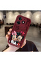 Tecno Spark 10 Pro Compatible Impact Protection Lens Protection Claret Red Silicone Case Mickey Mouse Pattern - 2