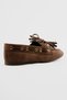 Women's Suede Loafer with Lace-Up Tassel Detail Lumia Brown - 4